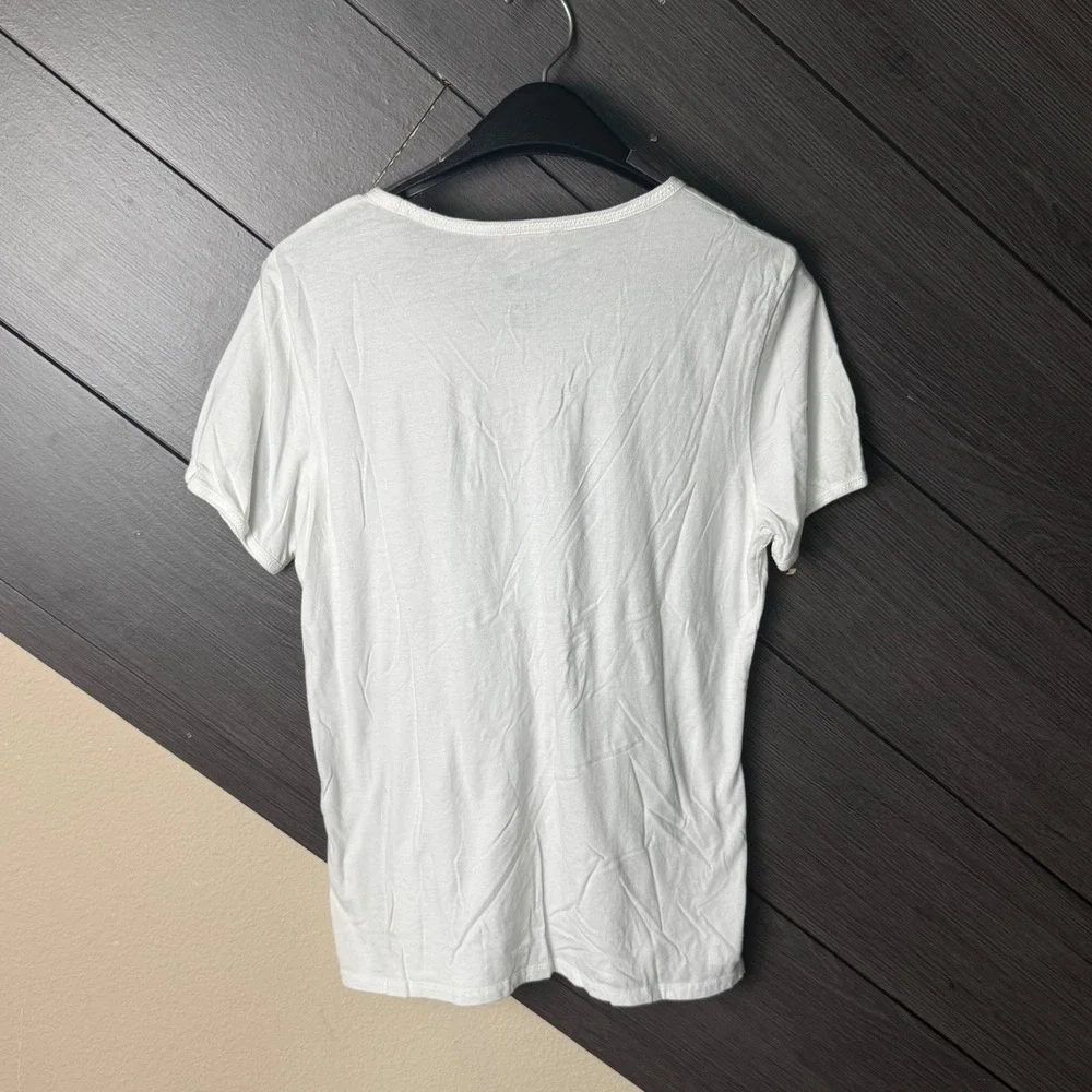 The North Face Women's Short Sleeve Gathered Crew Neck T-Shirt White Large - Picture 4 of 6